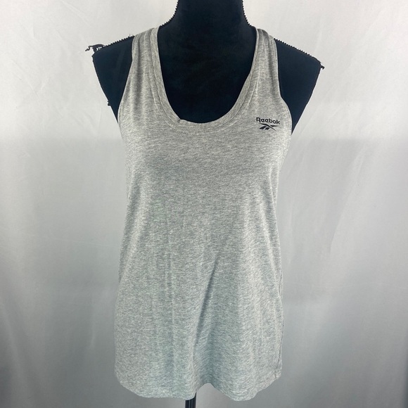 Reebok Gray Racerback Athletic Tank Top - Picture 1 of 4